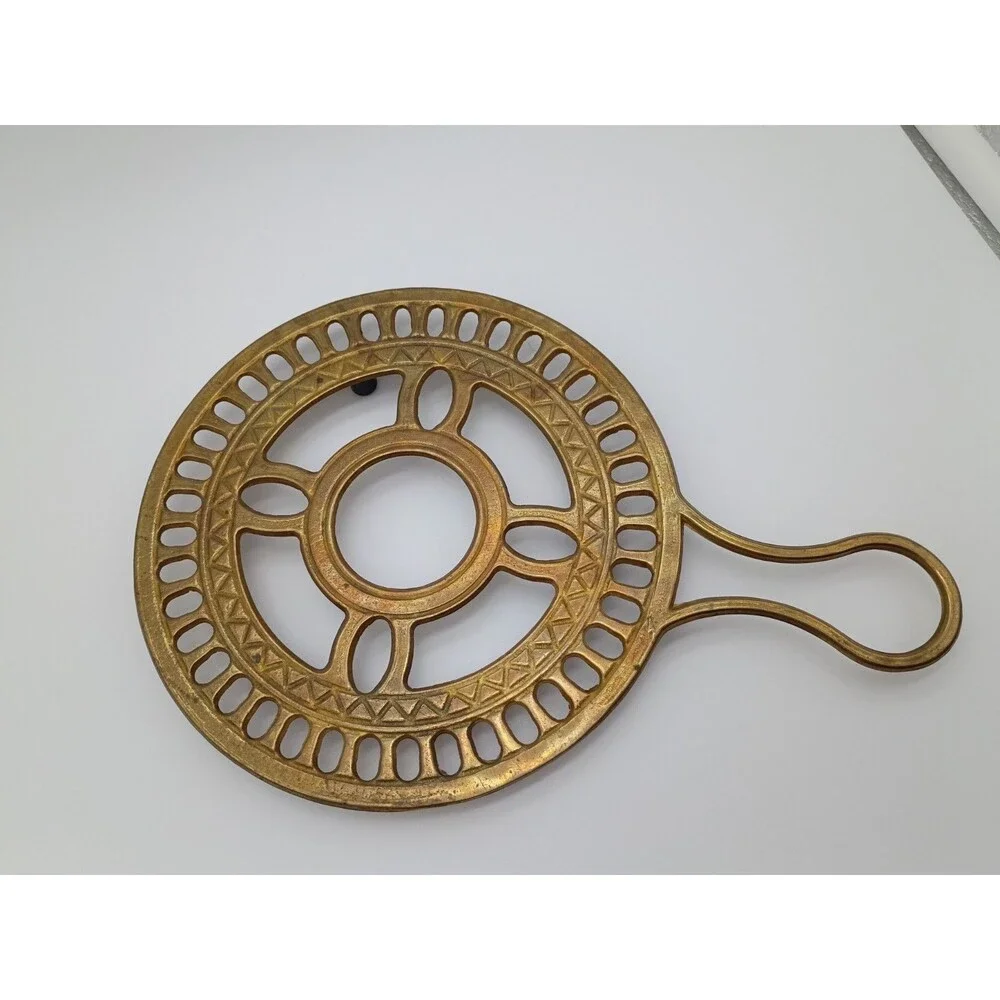 Vintage Brass Teapot Warmer Trivet Food